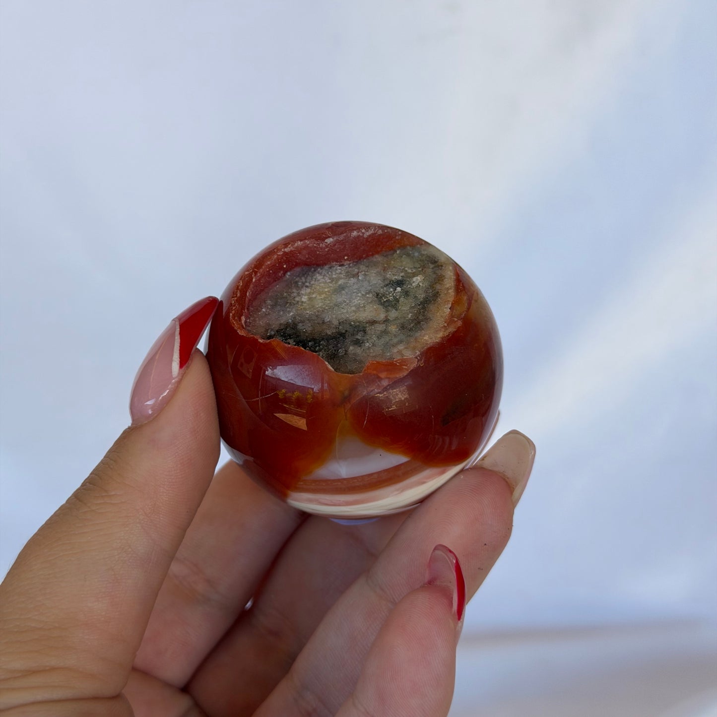 Carnelian sphere #47