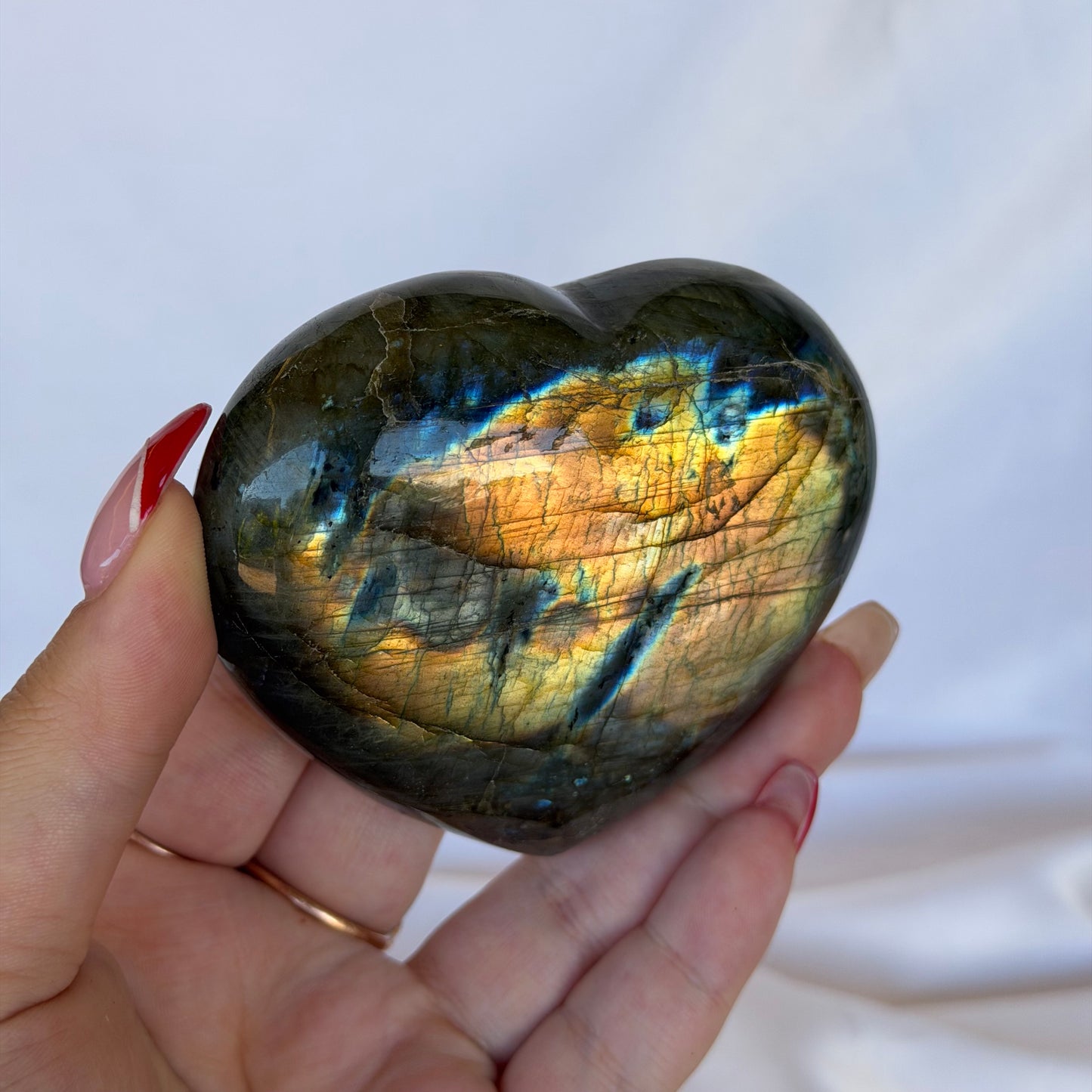 Labradorite heart #56