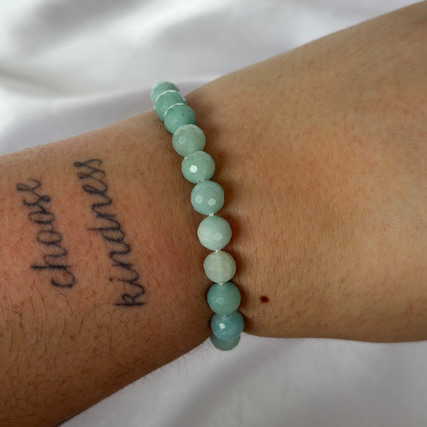 Amazonite faceted bracelet