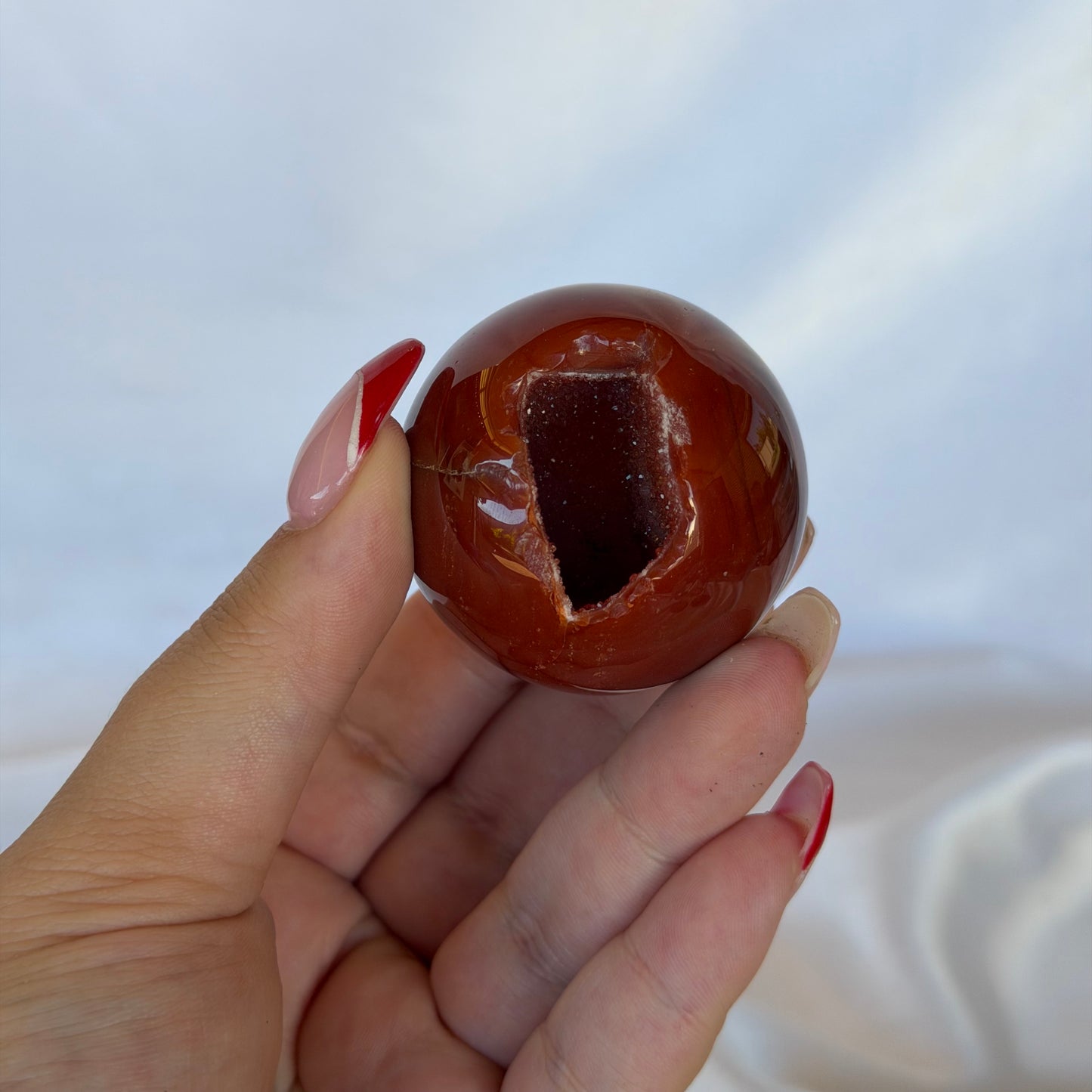 Carnelian sphere #236