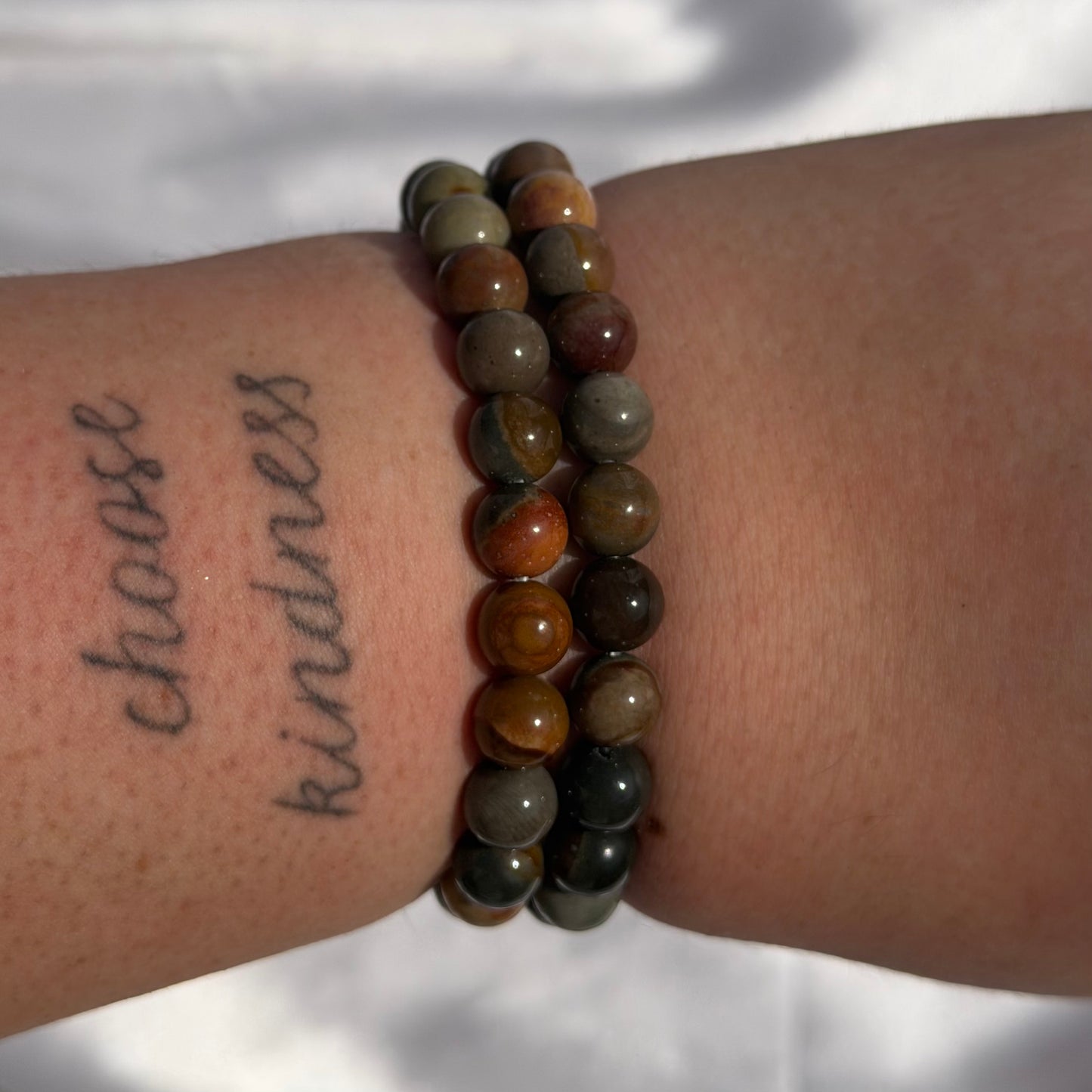 Polychrome jasper bracelet