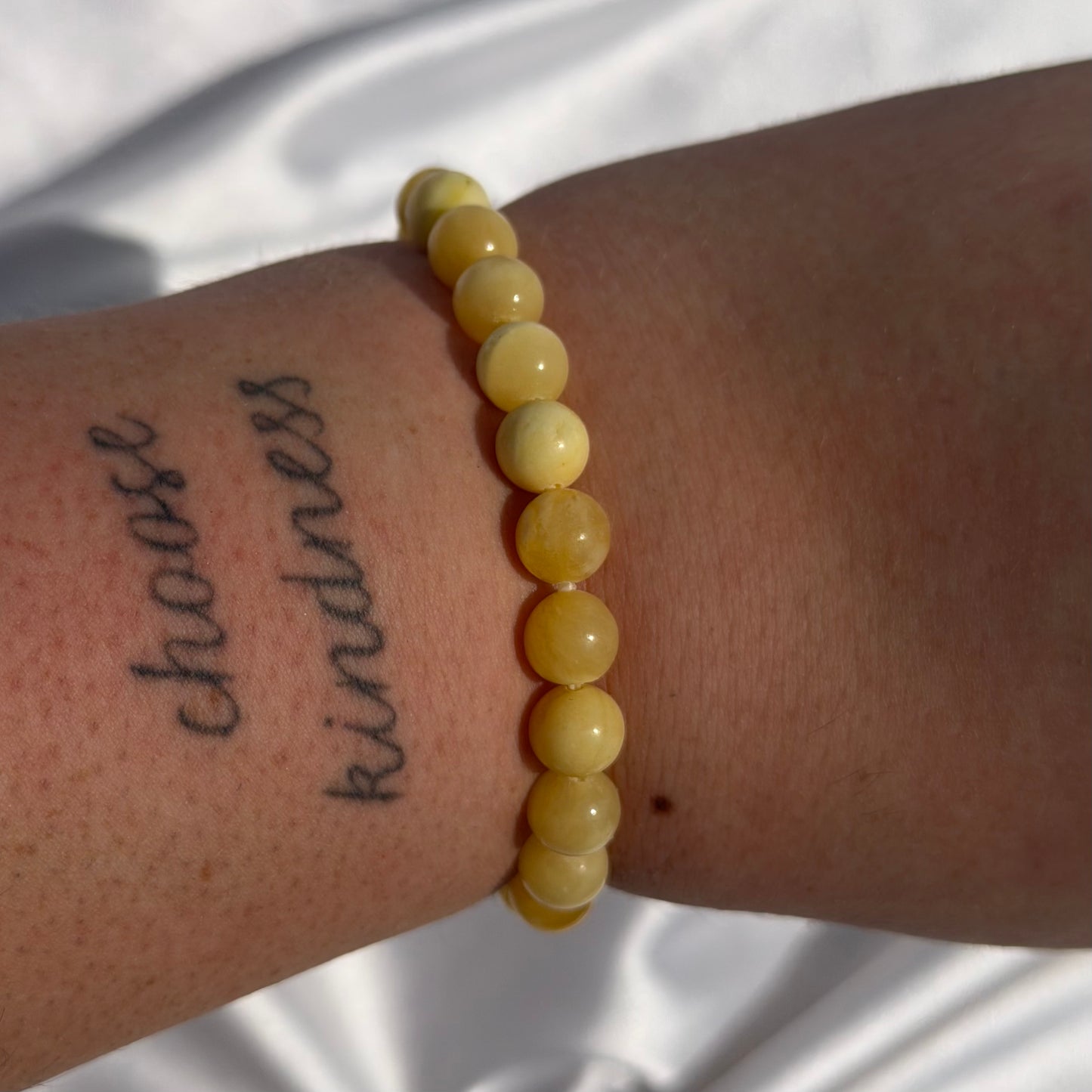 Orange calcite bracelet