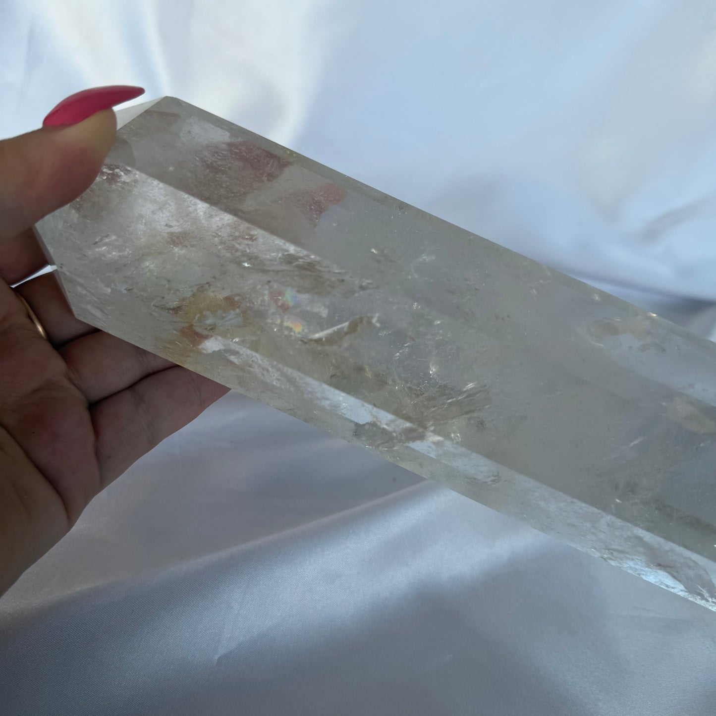 XXL clear quartz tower