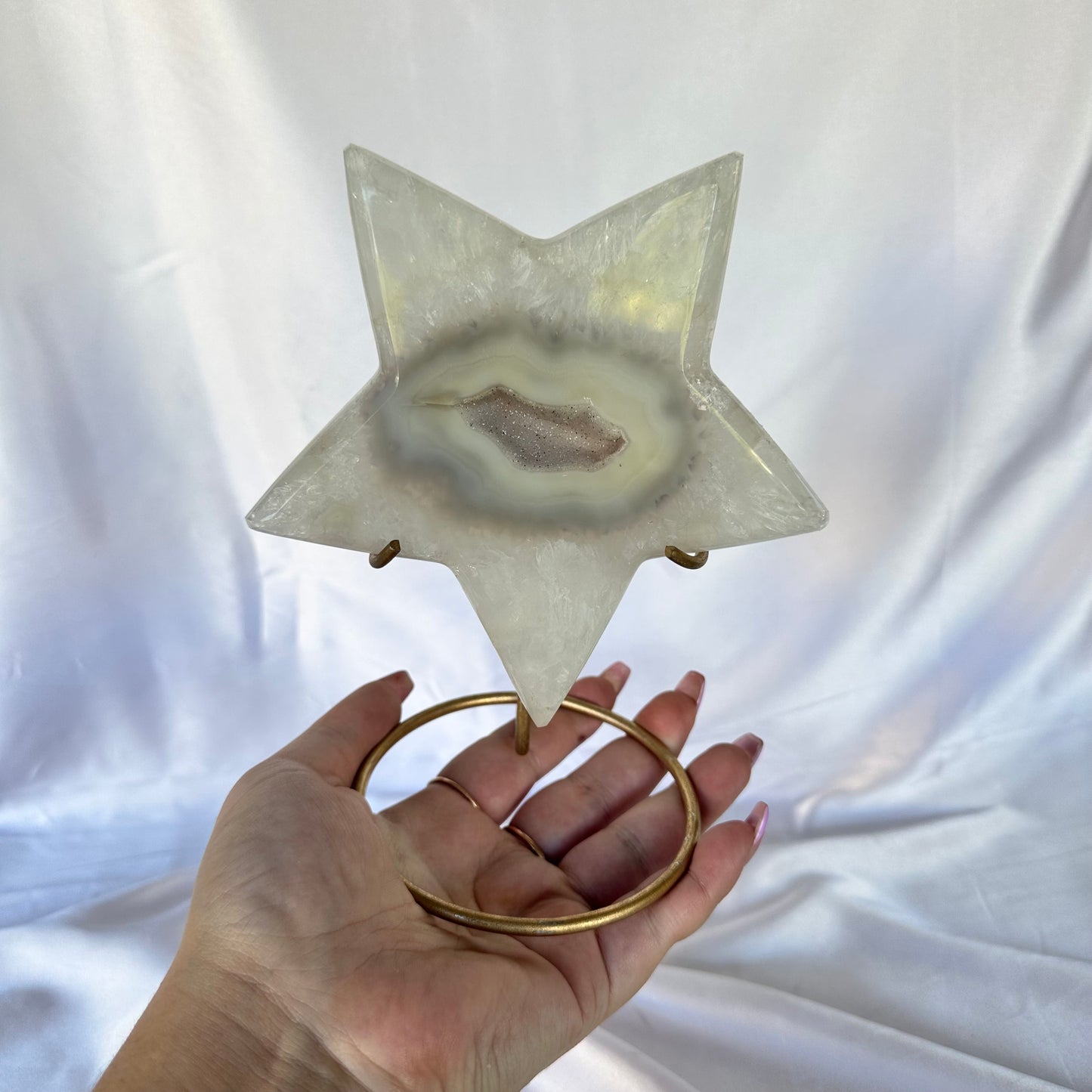 Agate star on stand #426