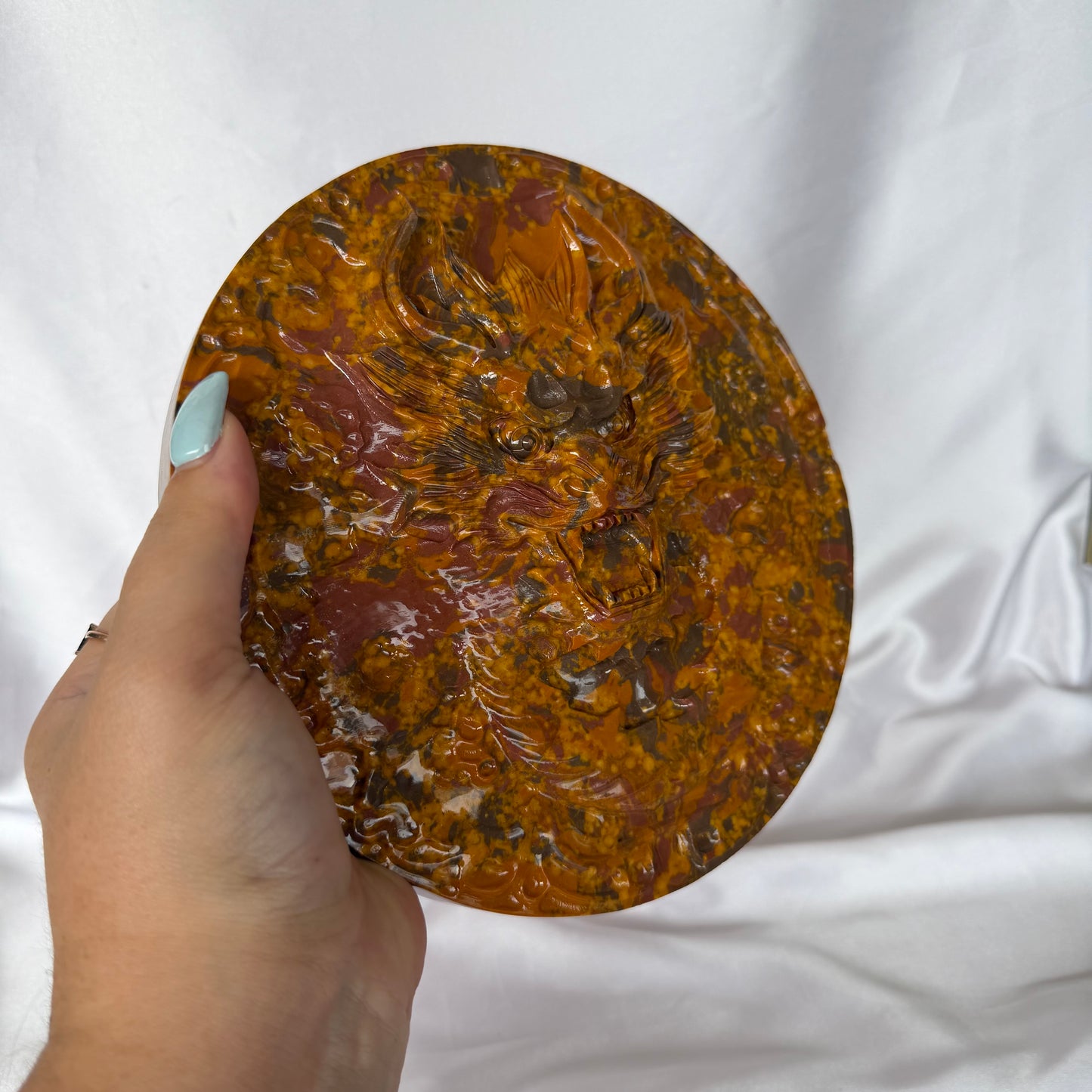 Chinese jade dragon slab