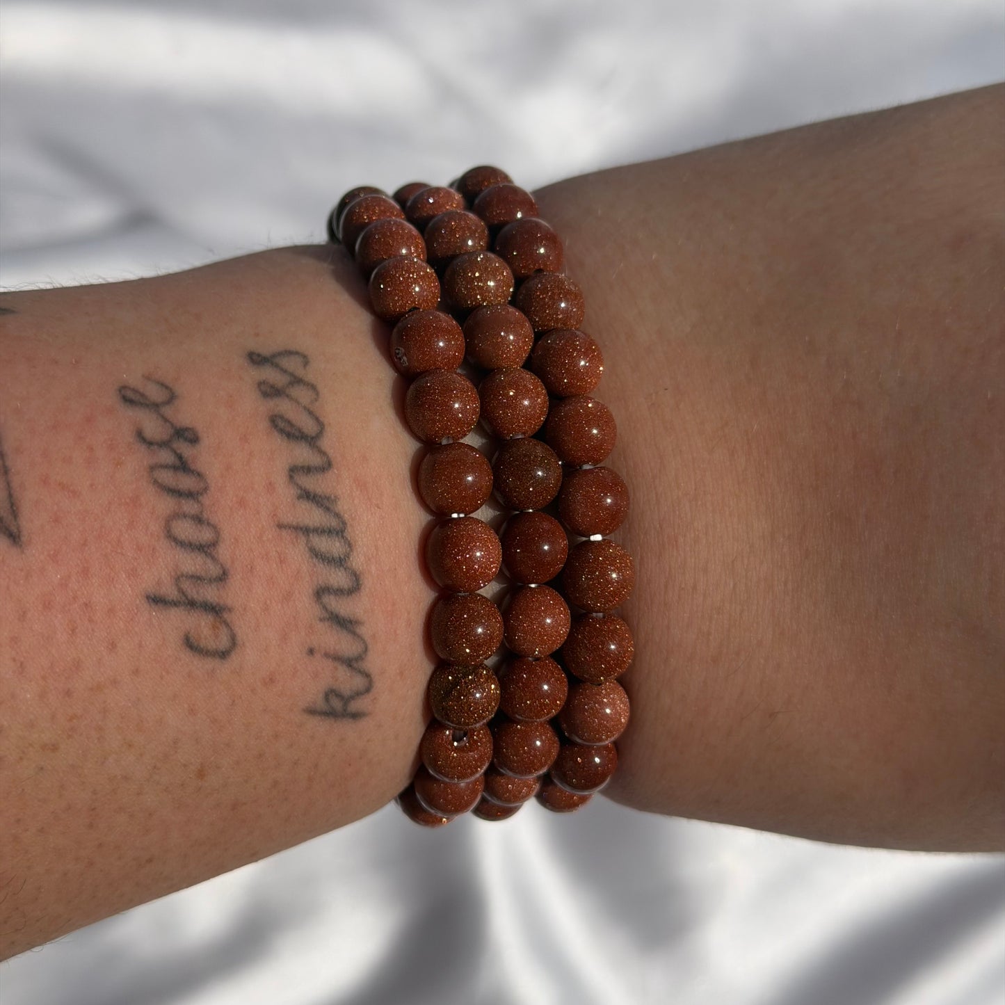 Gold sandstone bracelet