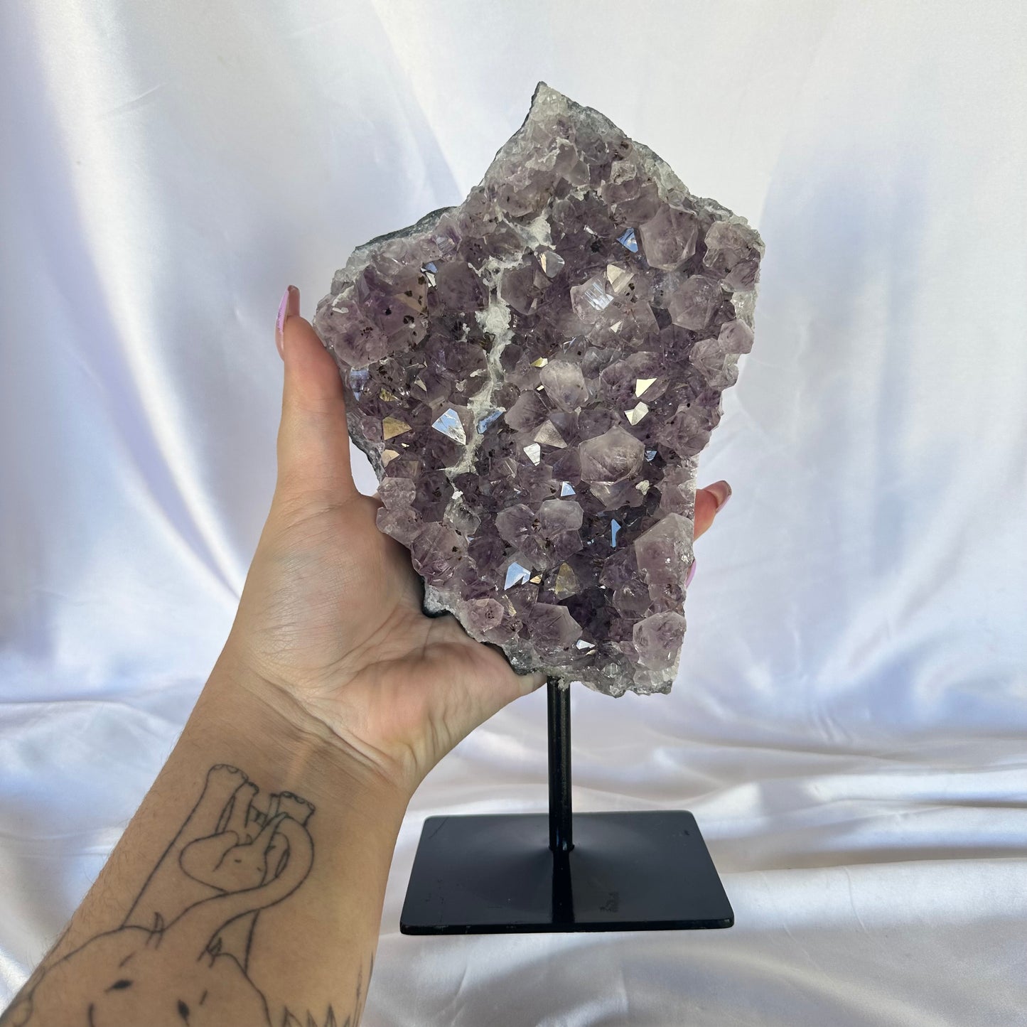 Amethyst cluster on stand #450