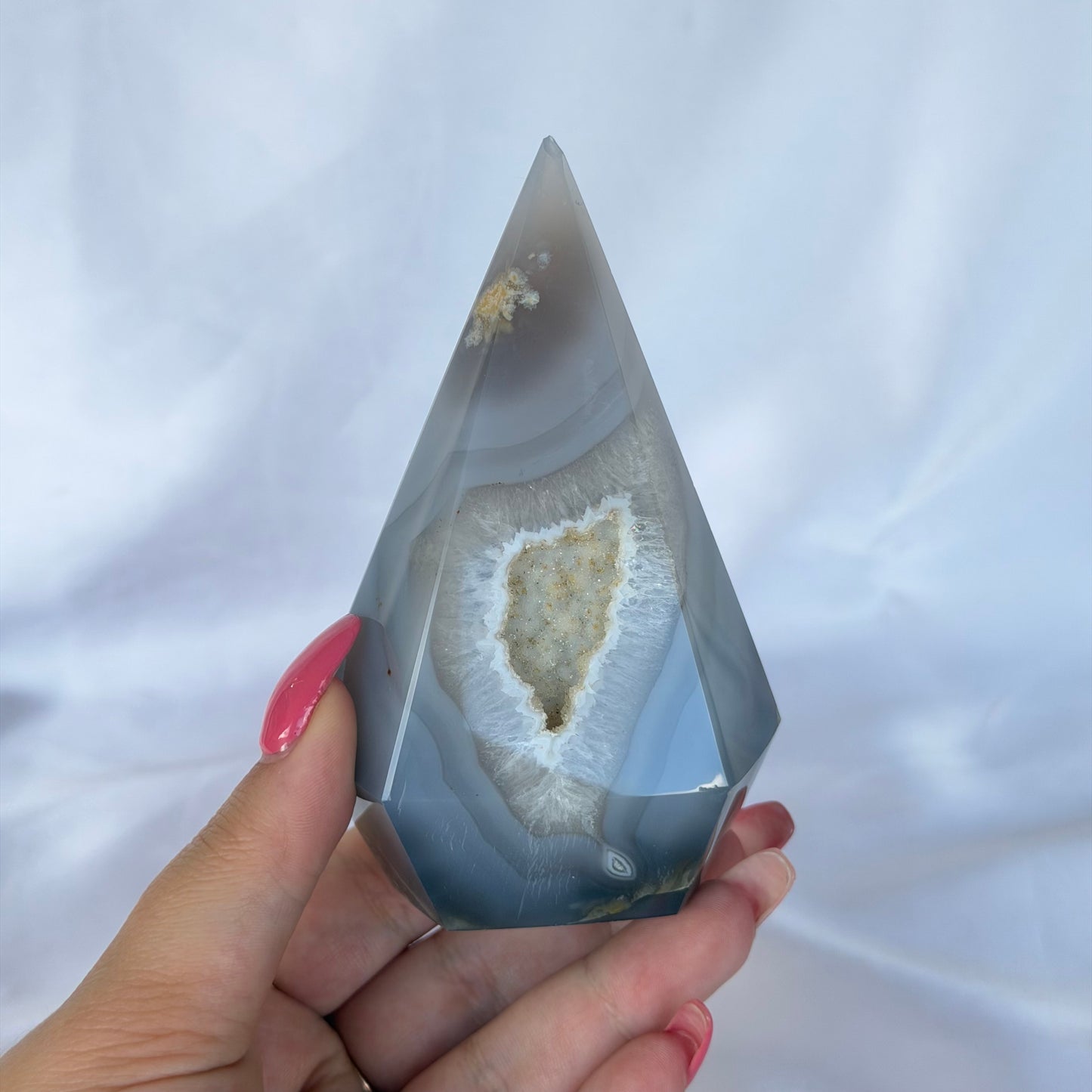 Agate druzy diamond