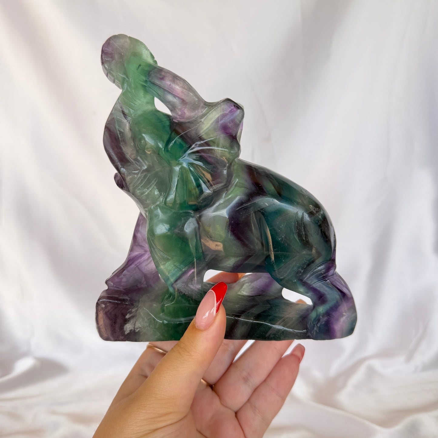 XL fluorite elephant