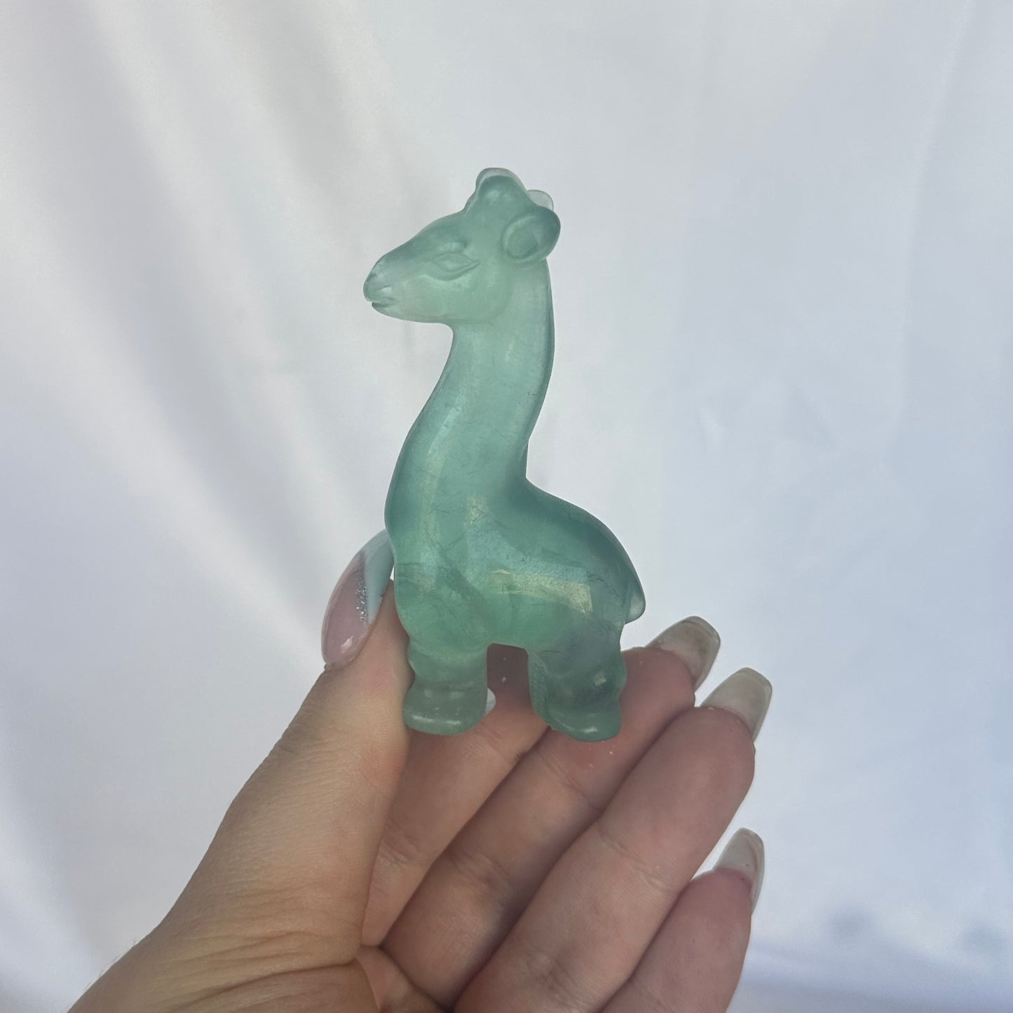 Green fluorite giraffe