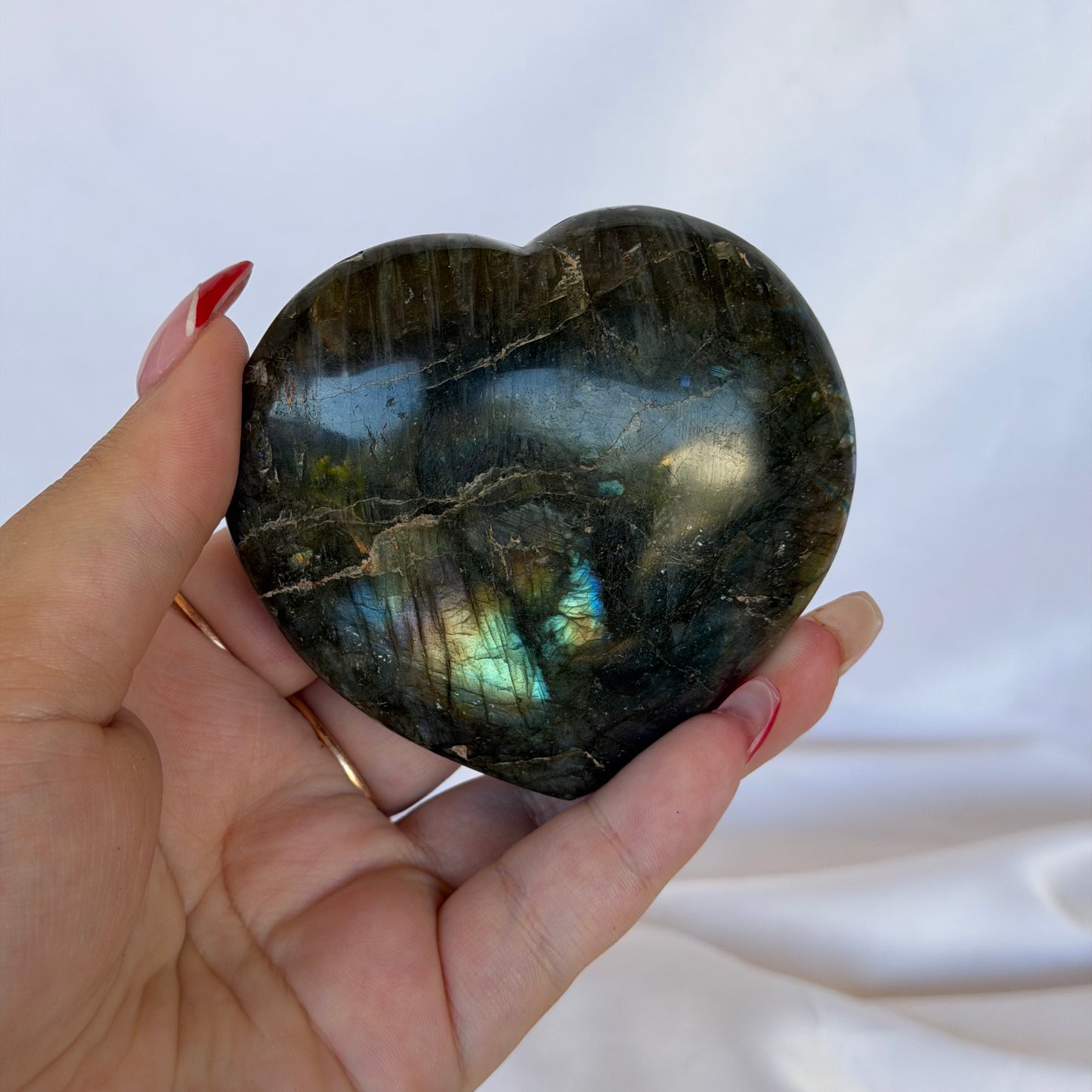Labradorite heart #150
