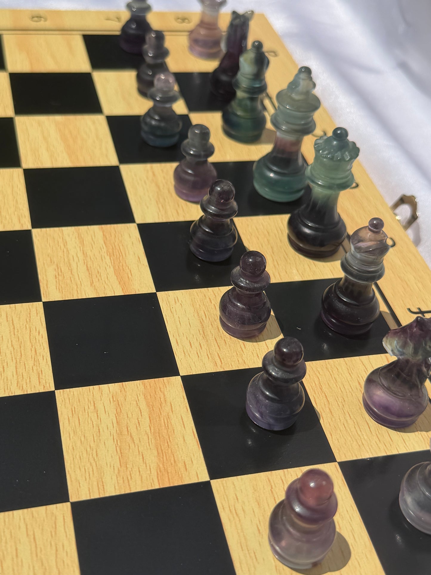 Fluorite chess board set