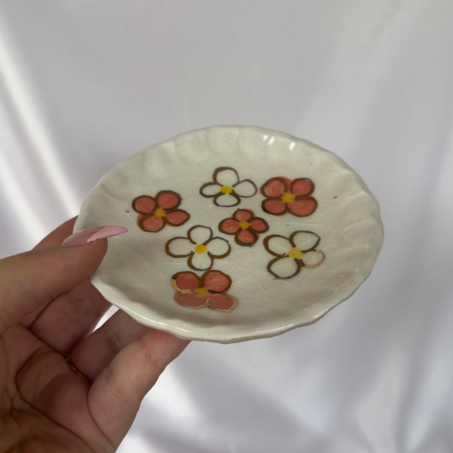 Flower ceramic bowl