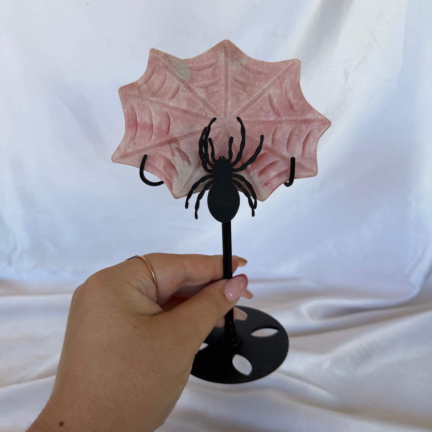Pink opal spiderweb