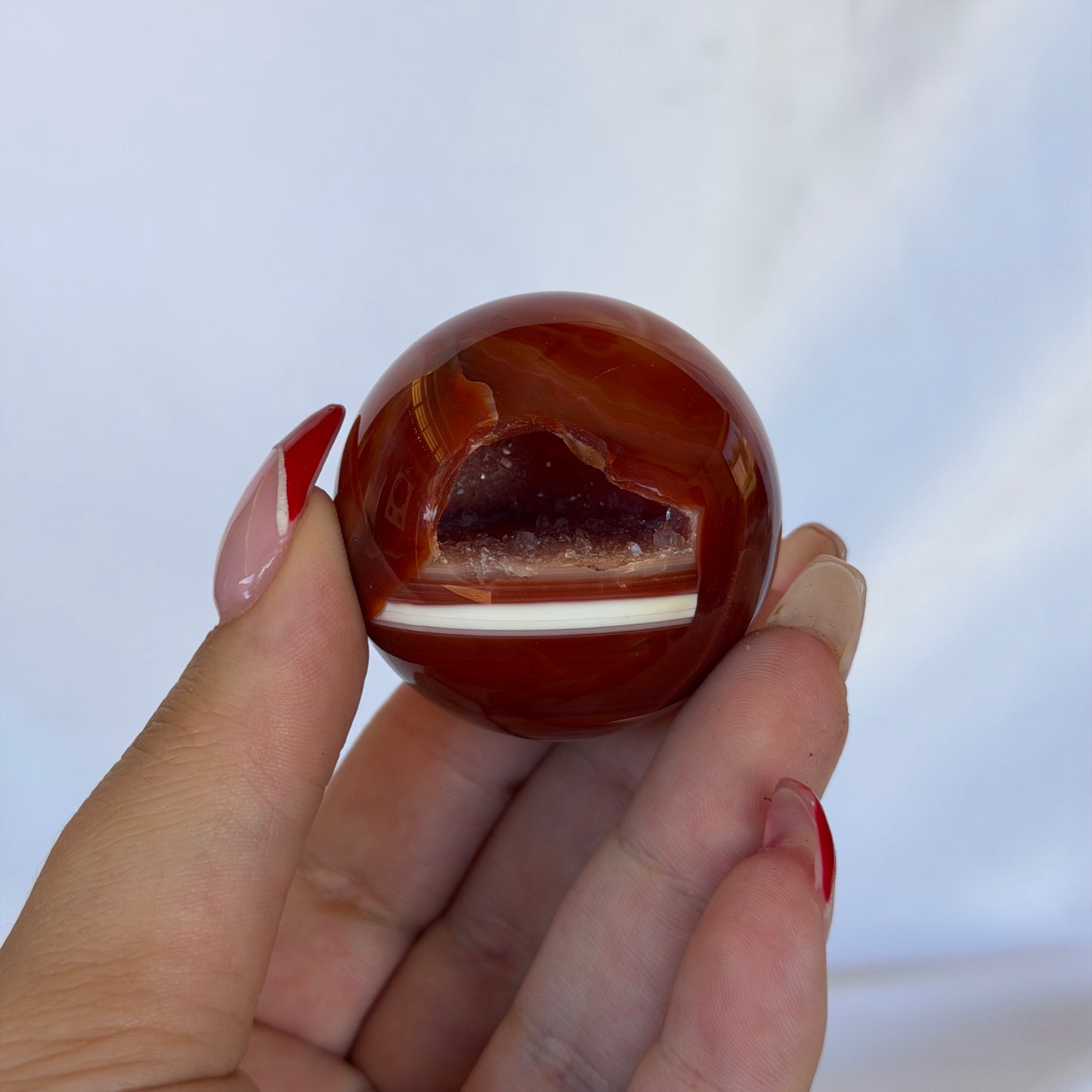 Carnelian sphere #32