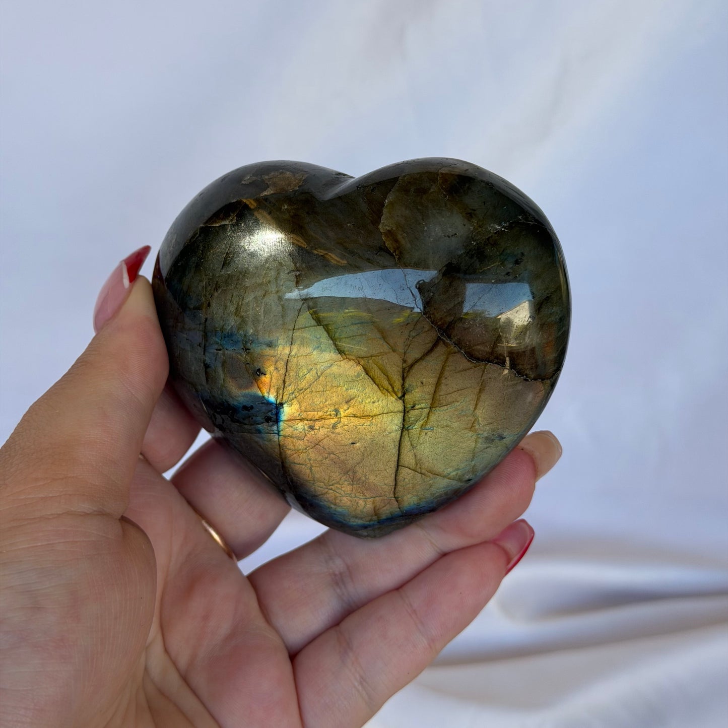 Labradorite heart #61