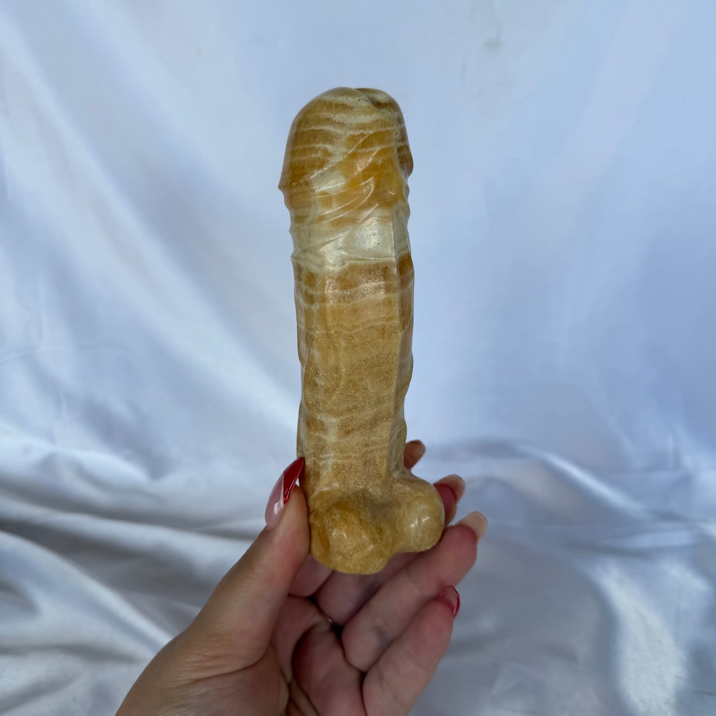 Orange calcite peen