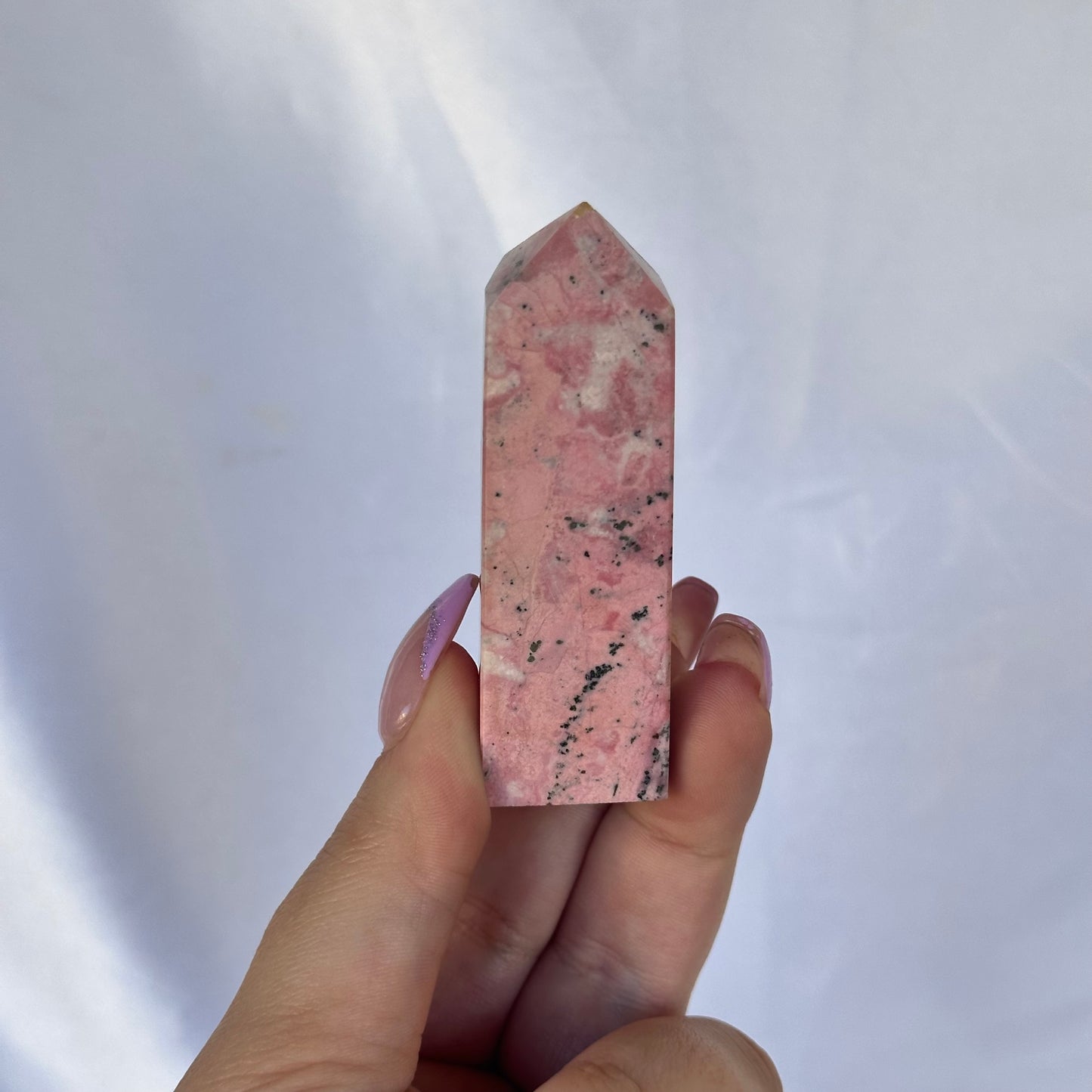 Peruvian rhodonite point #456