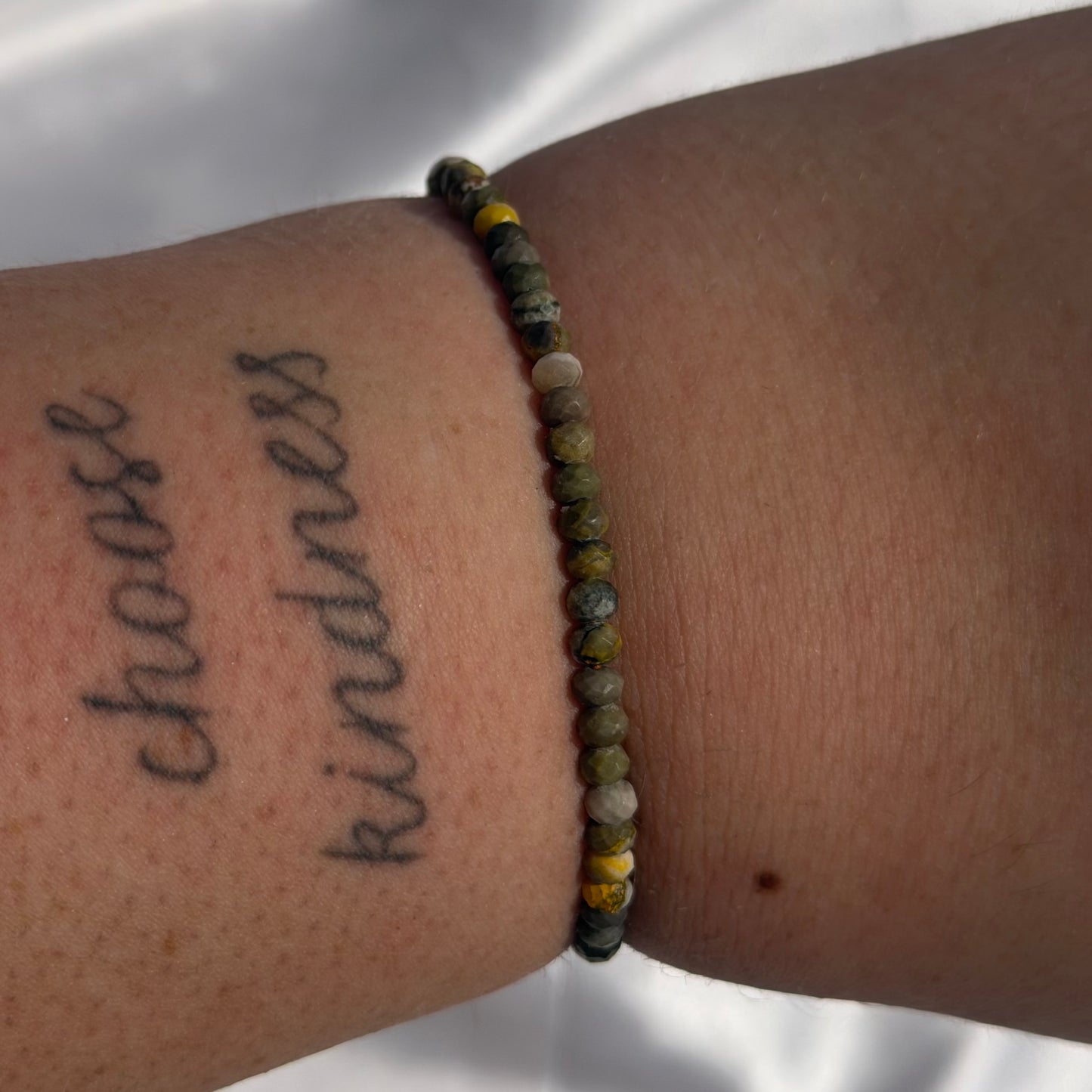 Bumblebee Jasper faceted bracelet