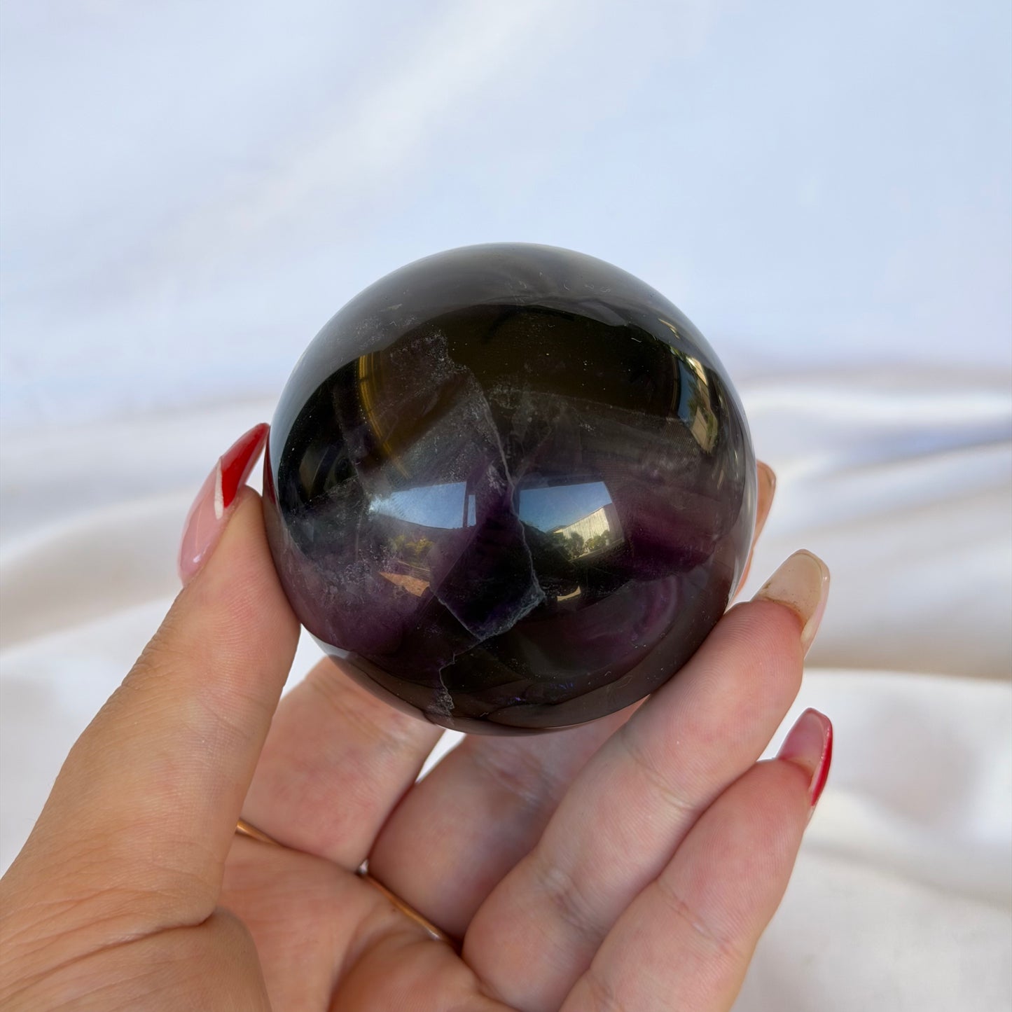 Fluorite sphere #49