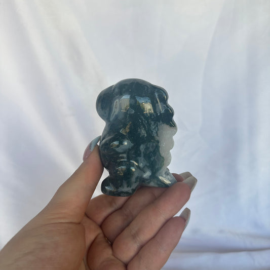 Moss agate large Dino #168