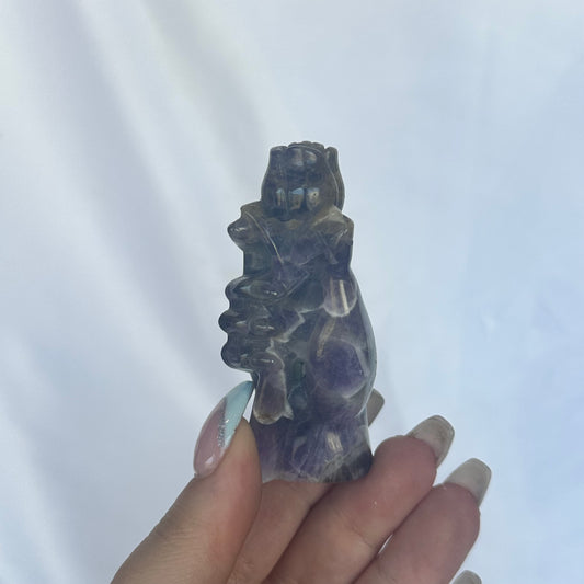 Chevron amethyst rose & hand