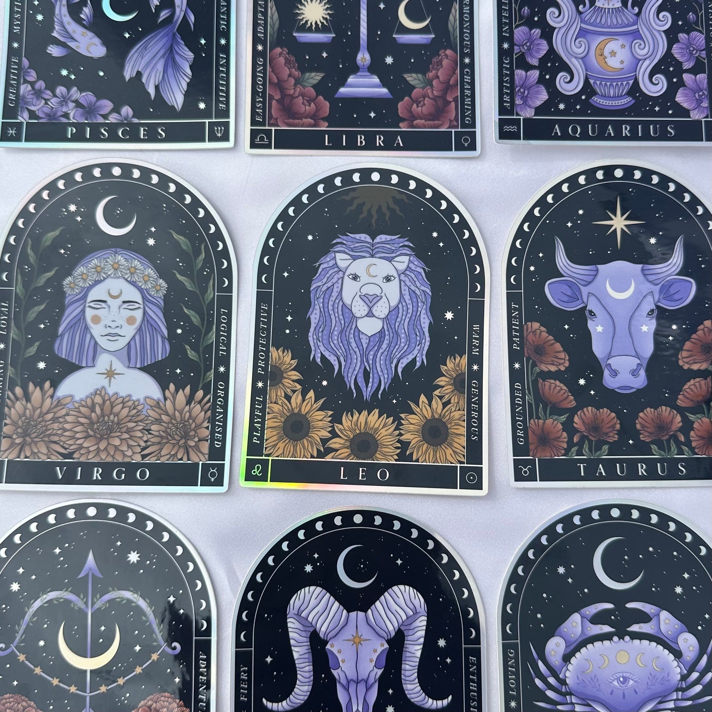 Zodiac holographic stickers
