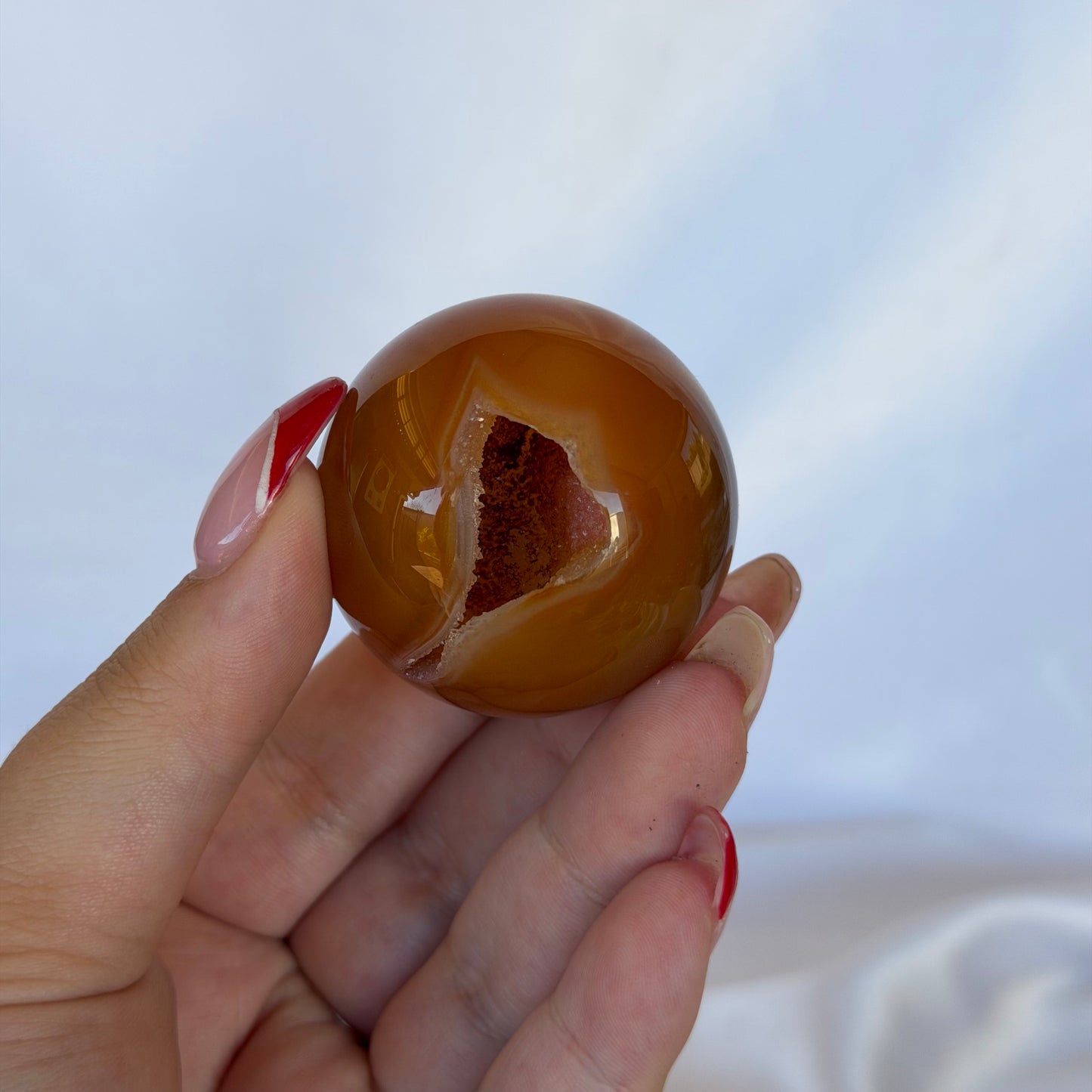 Carnelian sphere #212