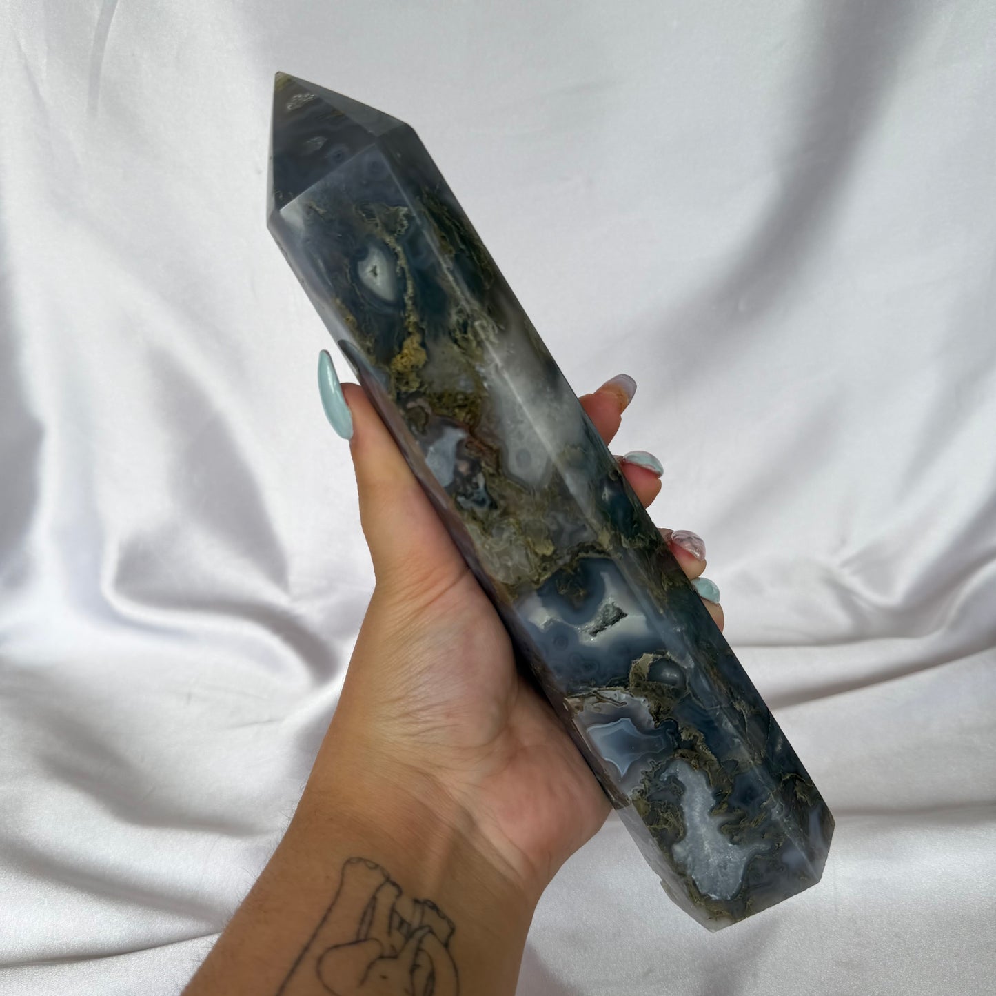 Moss agate tower #431
