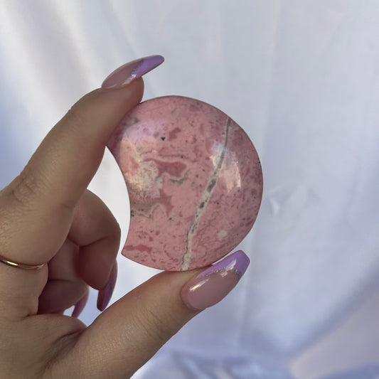 Peruvian rhodonite moon #2