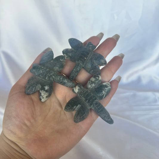 Moss agate dragonfly