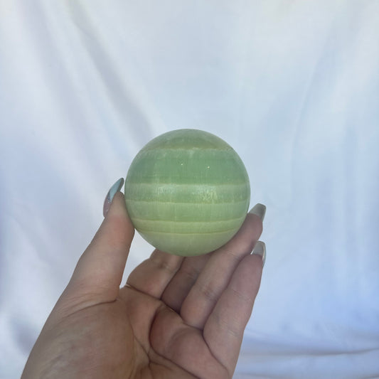 Pistachio calcite sphere #99