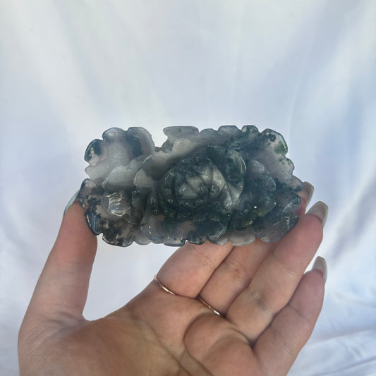 Moss agate flower #300