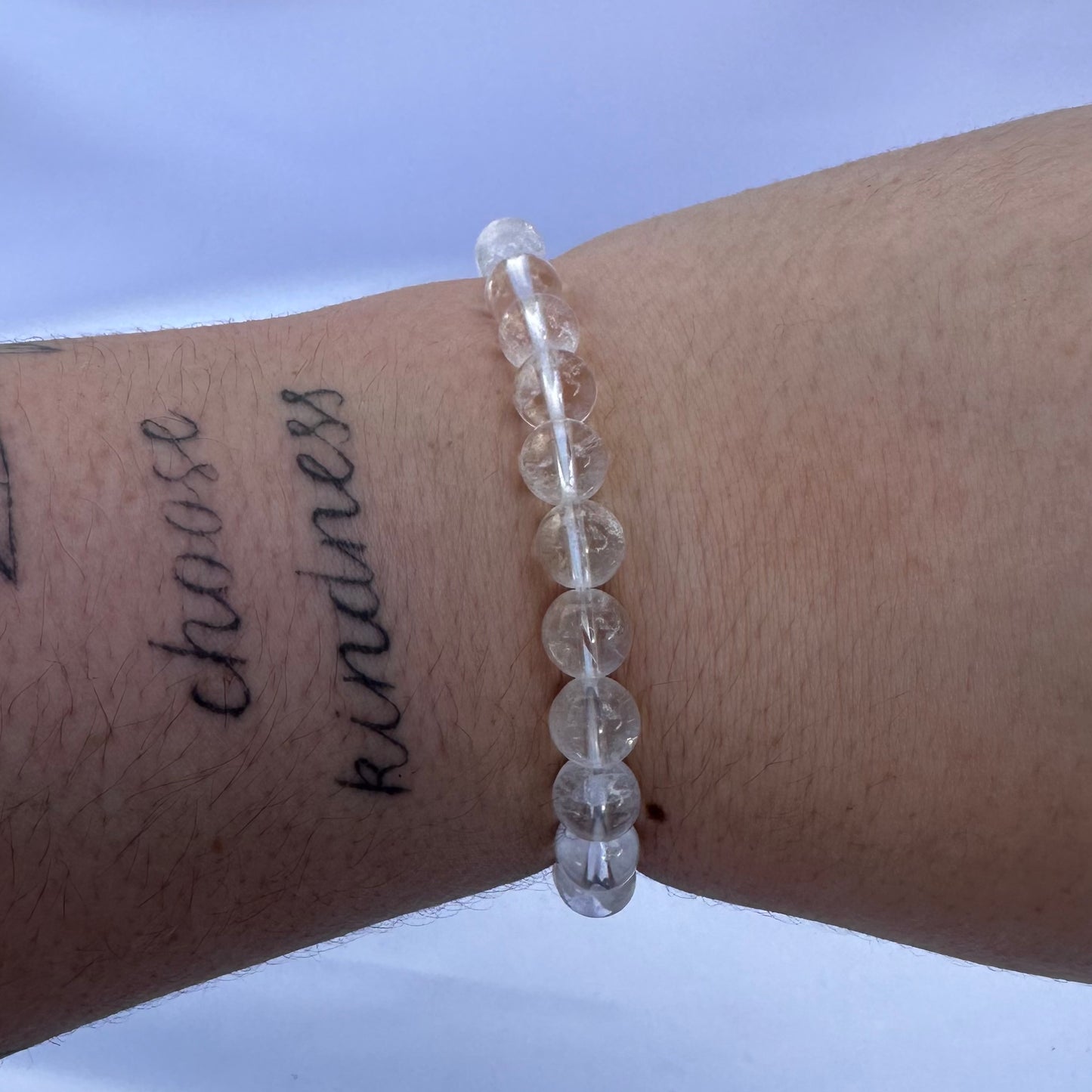 Clear quartz bracelet big bead