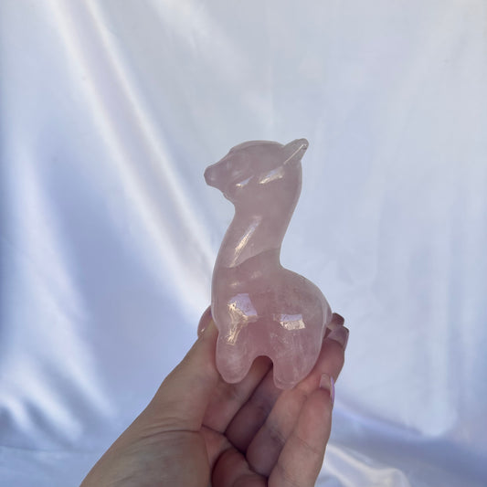 Rose quartz llama