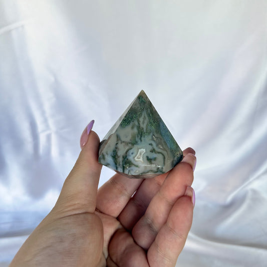 Moss agate diamond #211