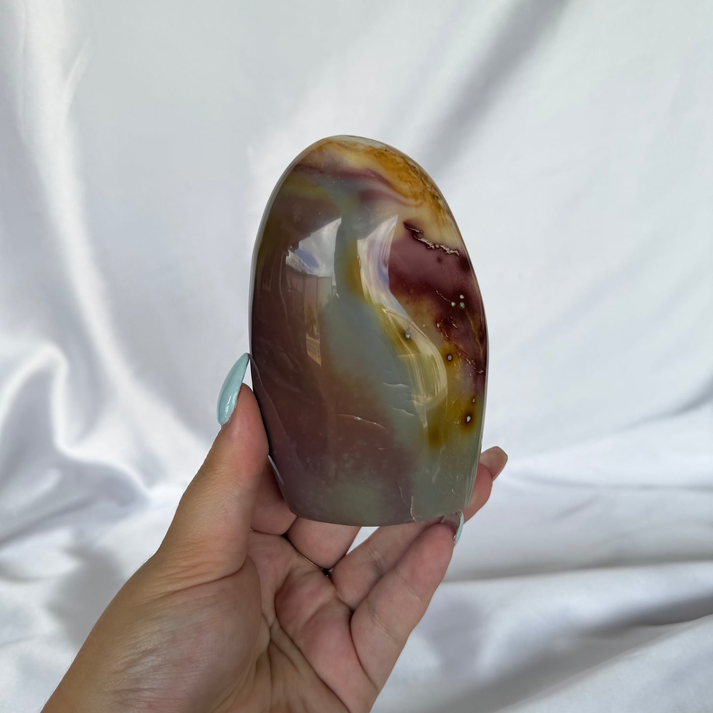 Pink, purple & yellow pastel polychrome jasper freeforms