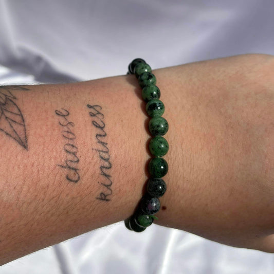 Ruby zoisite bracelet