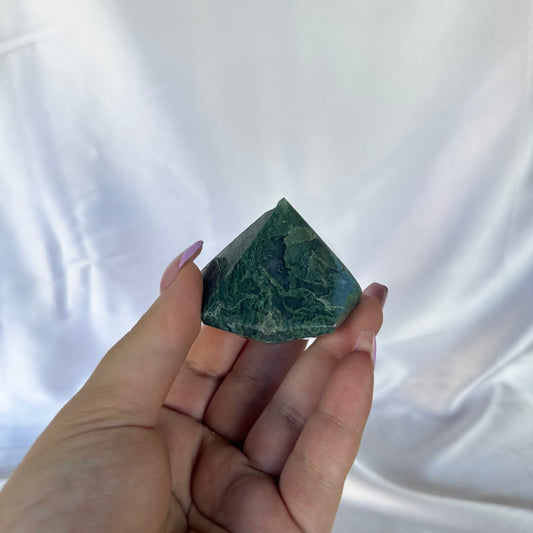 Moss agate diamond #226