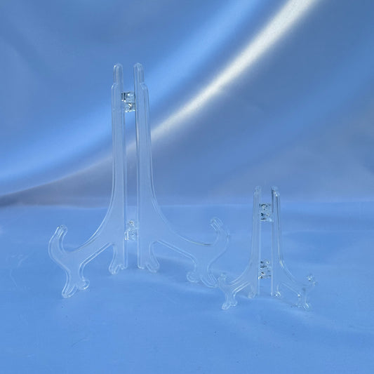 Clear plastic display stands