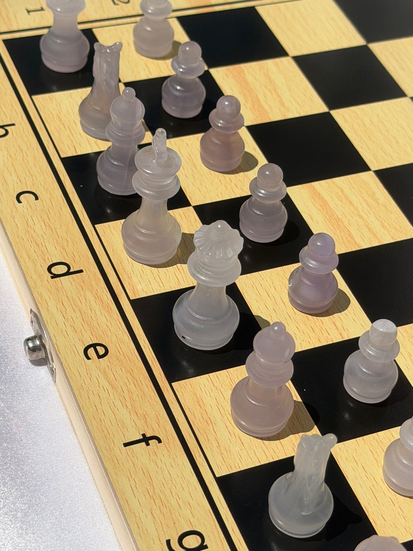 Fluorite chess board set