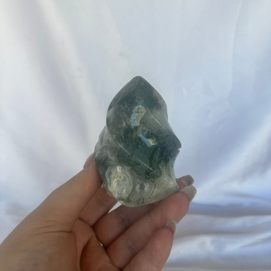 Moss agate flame #114