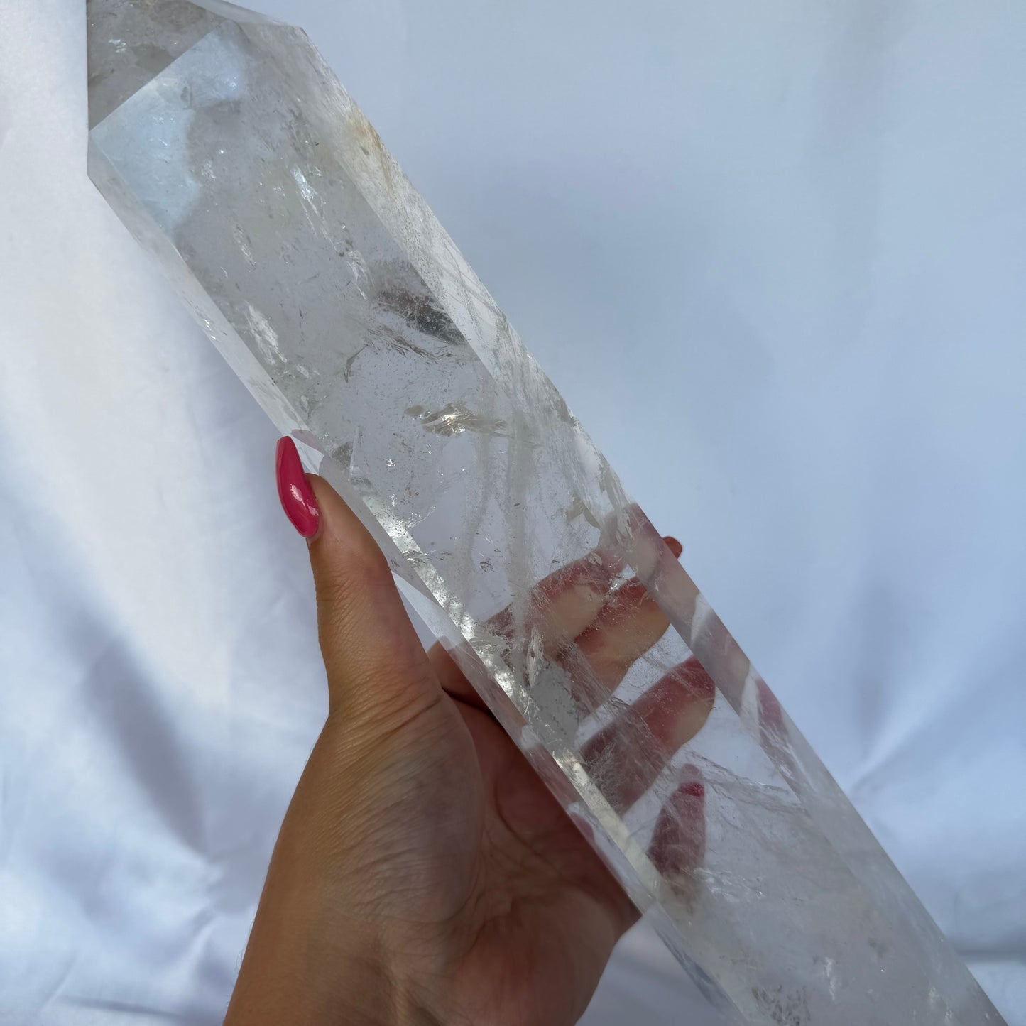 XXL clear quartz tower