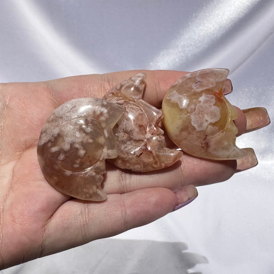 Flower agate moons