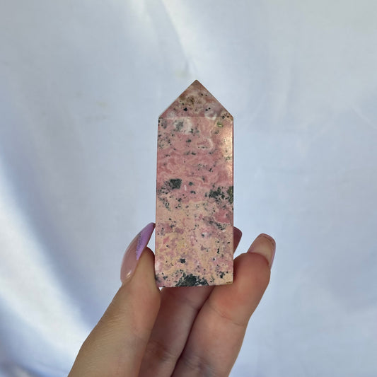 Peruvian rhodonite point #136