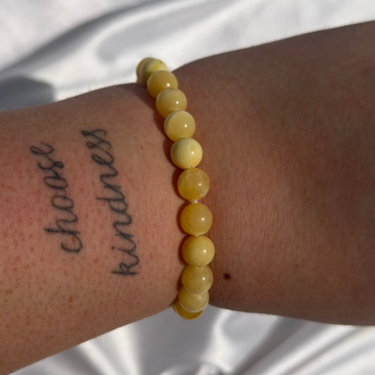 Orange calcite bracelet