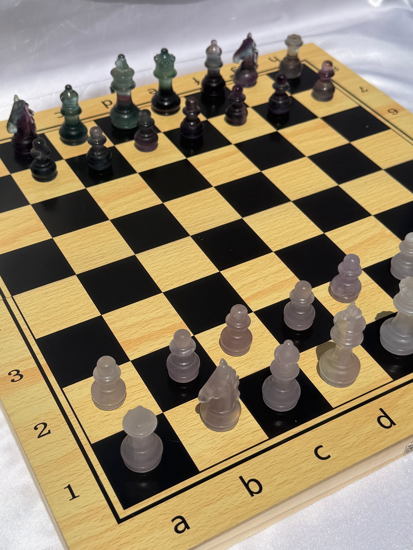 Fluorite chess board set