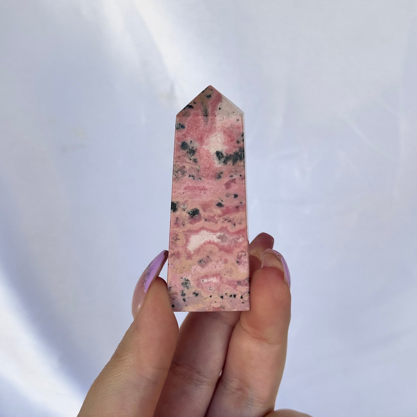 Peruvian rhodonite point #141