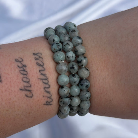 Kiwi jasper bracelet