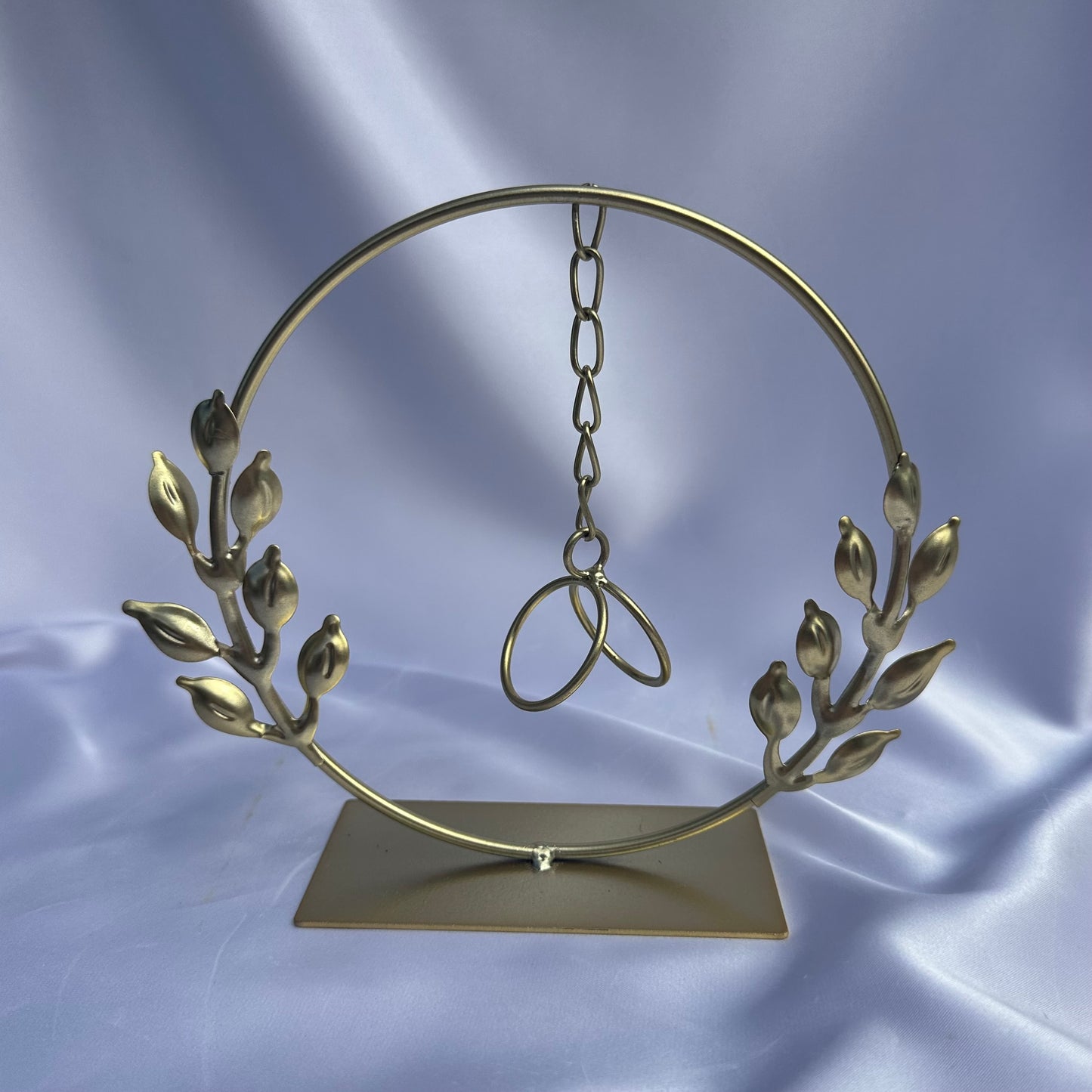 Gold hanging sphere stands